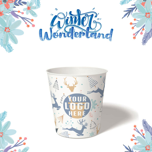 10 oz. Holiday Recyclable Paper Cup – Custom Winter Wonderland