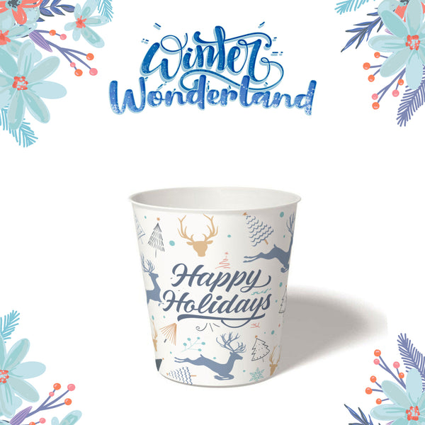 10 oz. Holiday Recyclable Paper Cup – Custom Winter Wonderland