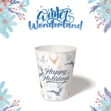 12 oz. Holiday Recyclable Paper Cup – Custom Winter Wonderland