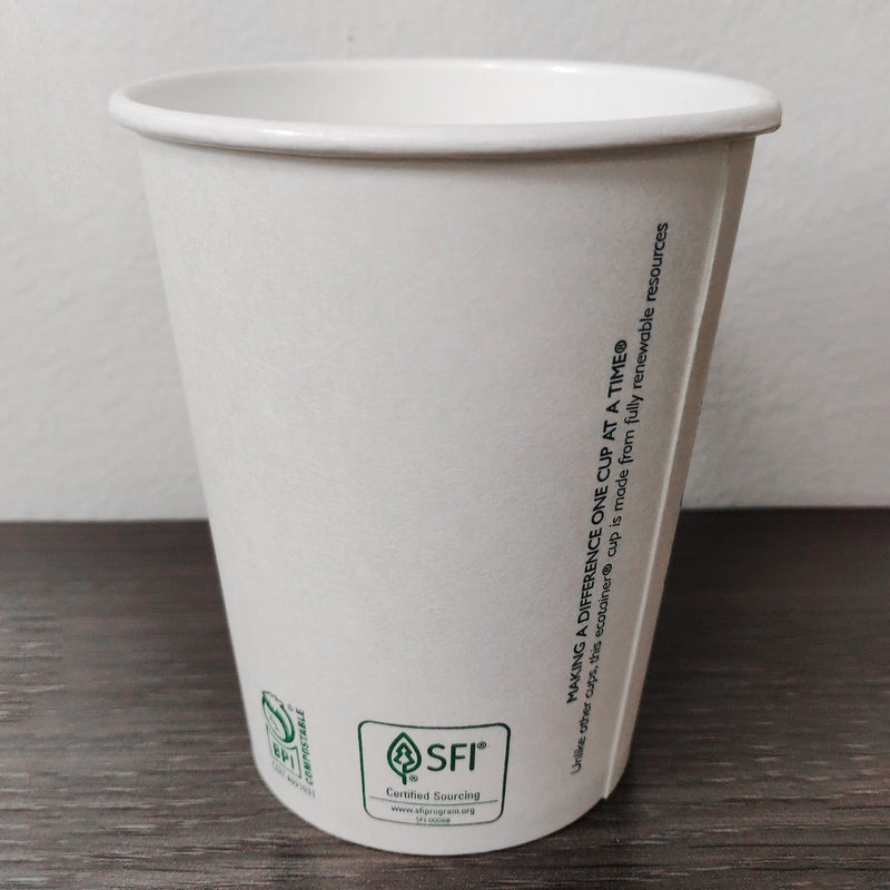 12 oz. Blank Compostable Paper Cup - THE CUP STORE