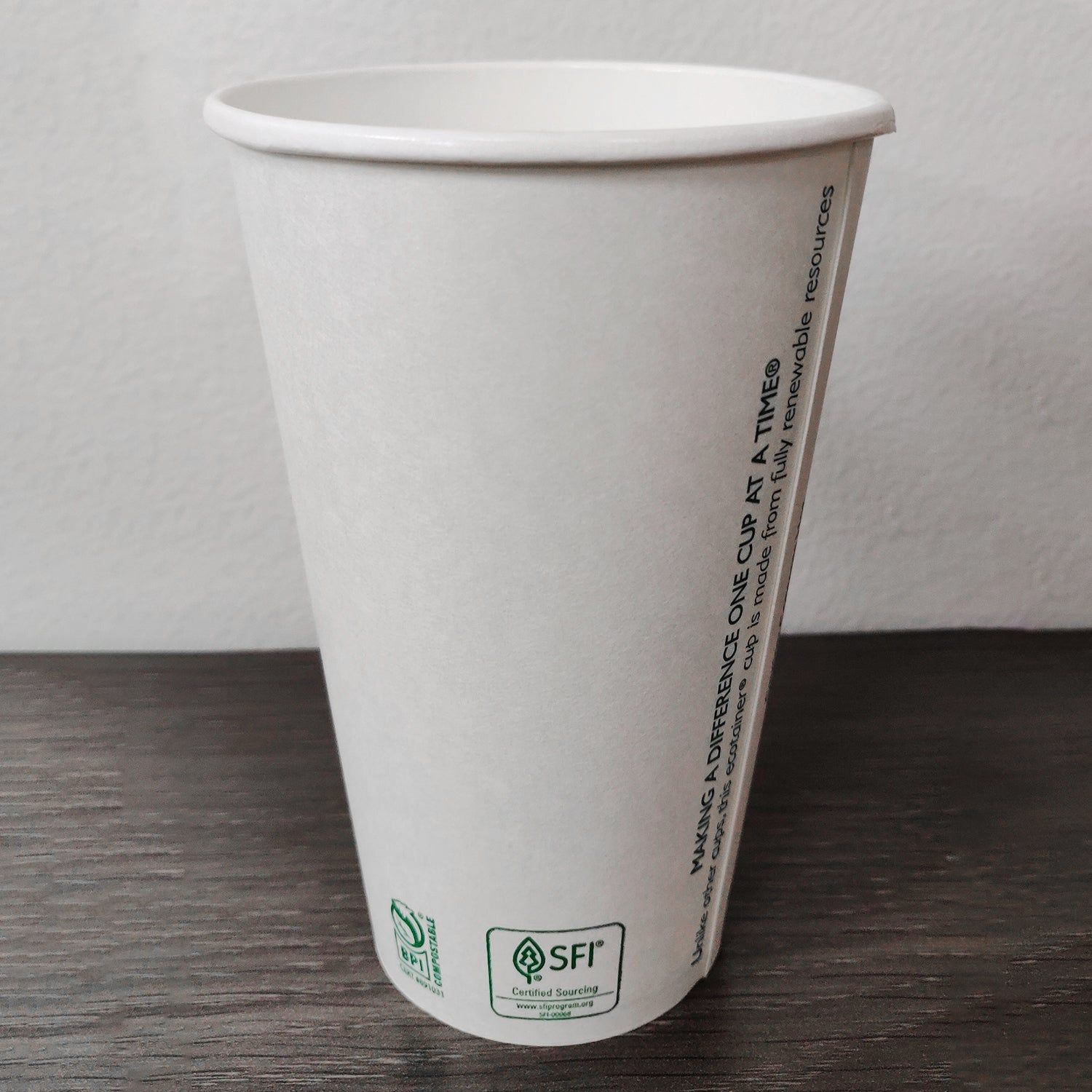 16 oz. Blank Compostable Paper Cup | THE CUP STORE