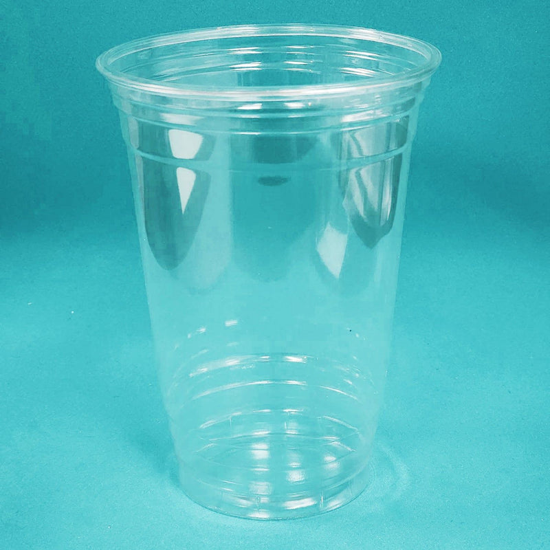 20oz Disposable Pet Clear Plastic Smoothie Cups with Sip Through