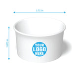 12 oz. Custom Printed Recyclable Paper Food Container - THE CUP STORE