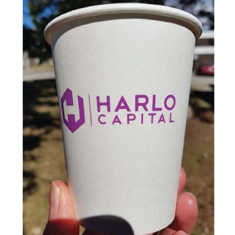 Custom Printed 10 oz Compostable Paper Coffee Cups