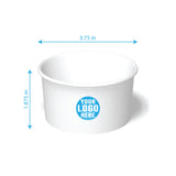 8 oz. Custom Printed Recyclable Paper Food Container - THE CUP STORE