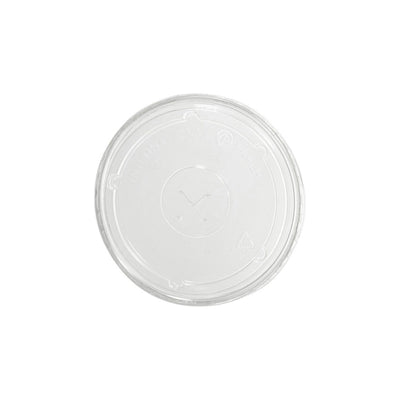 Flat Straw Lid For 10 oz. Recyclable Plastic Cup
