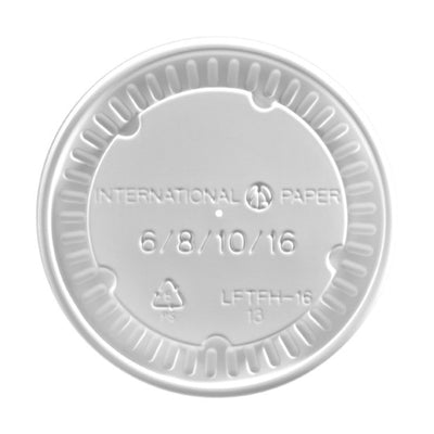 Flat Vented Lid For 6/8 oz. Recyclable Paper Food Container