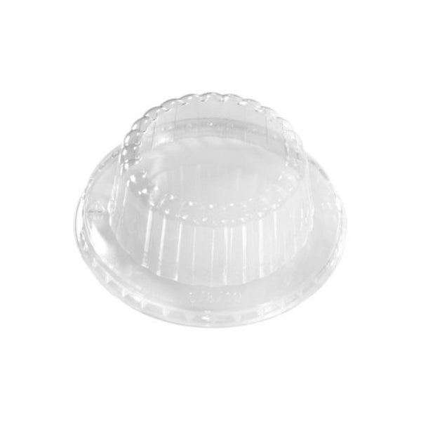 Ribbed Dome Lid For 6/8 oz. Recyclable Paper Food Container