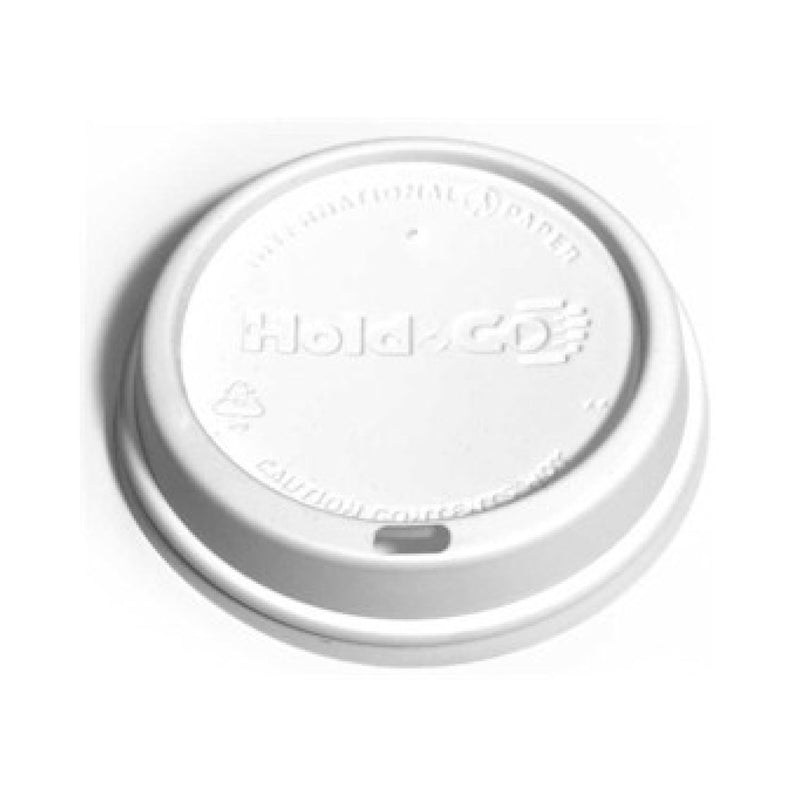 White Dome Lid For 12/16/20 oz. Recyclable Double Walled Paper Cup - THE CUP STORE