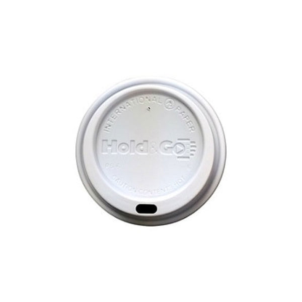 White Dome Lid For 8 oz. Recyclable Double Walled Paper Cup - THE CUP STORE