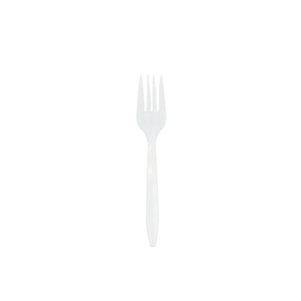 White Plastic Fork - THE CUP STORE