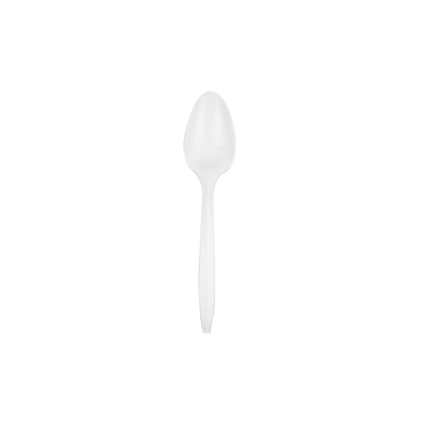 White Plastic Teaspoon - THE CUP STORE